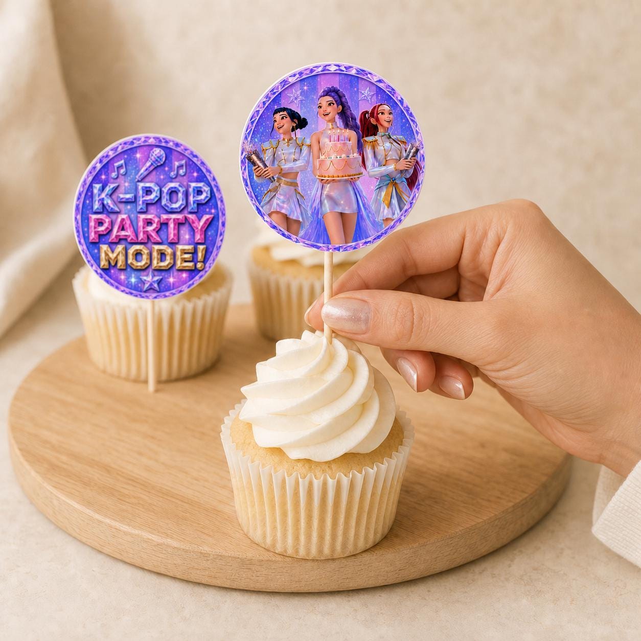 K-Pop Birthday Cupcake Toppers preview 4