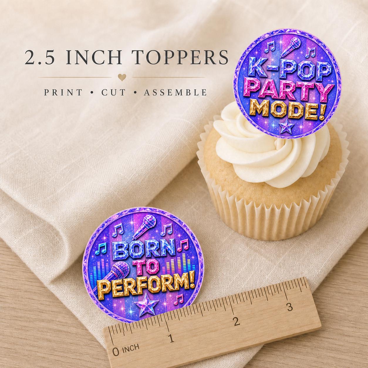 K-Pop Birthday Cupcake Toppers preview 8