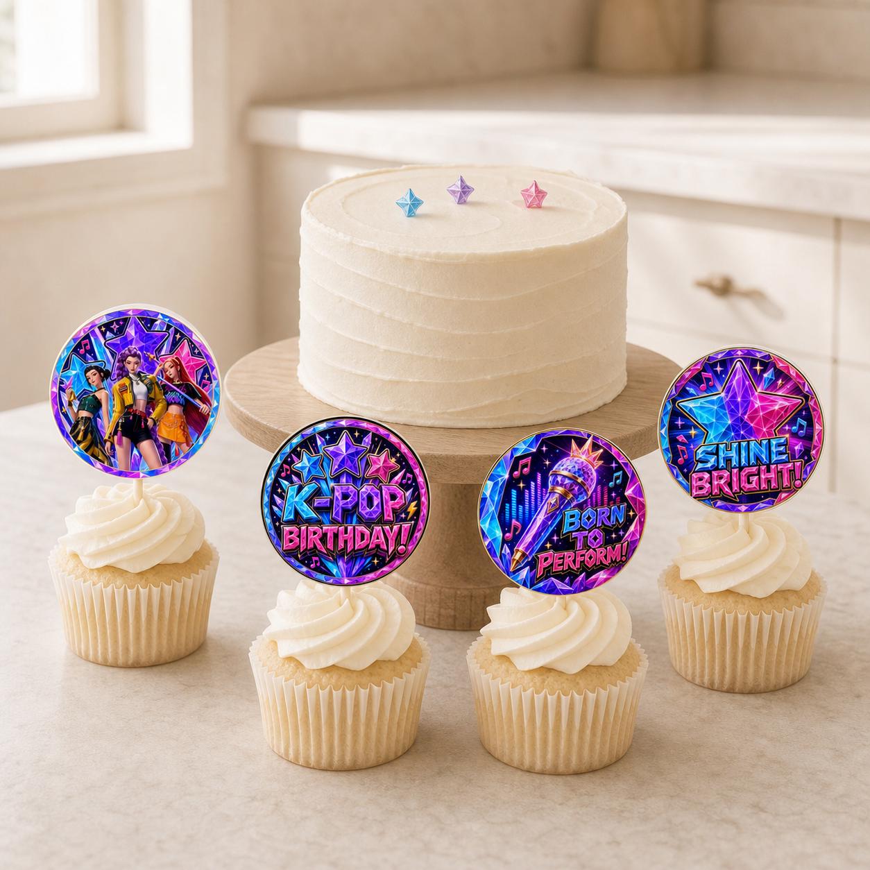 Huntrix K-Pop Birthday Cupcake Toppers preview 10