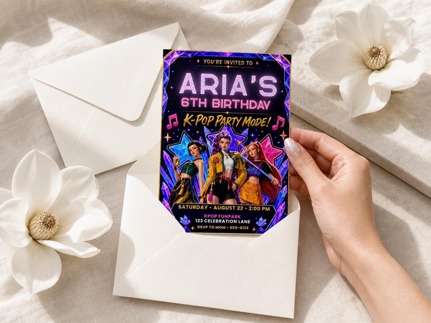 Huntrix K-Pop Birthday Invitation preview 16