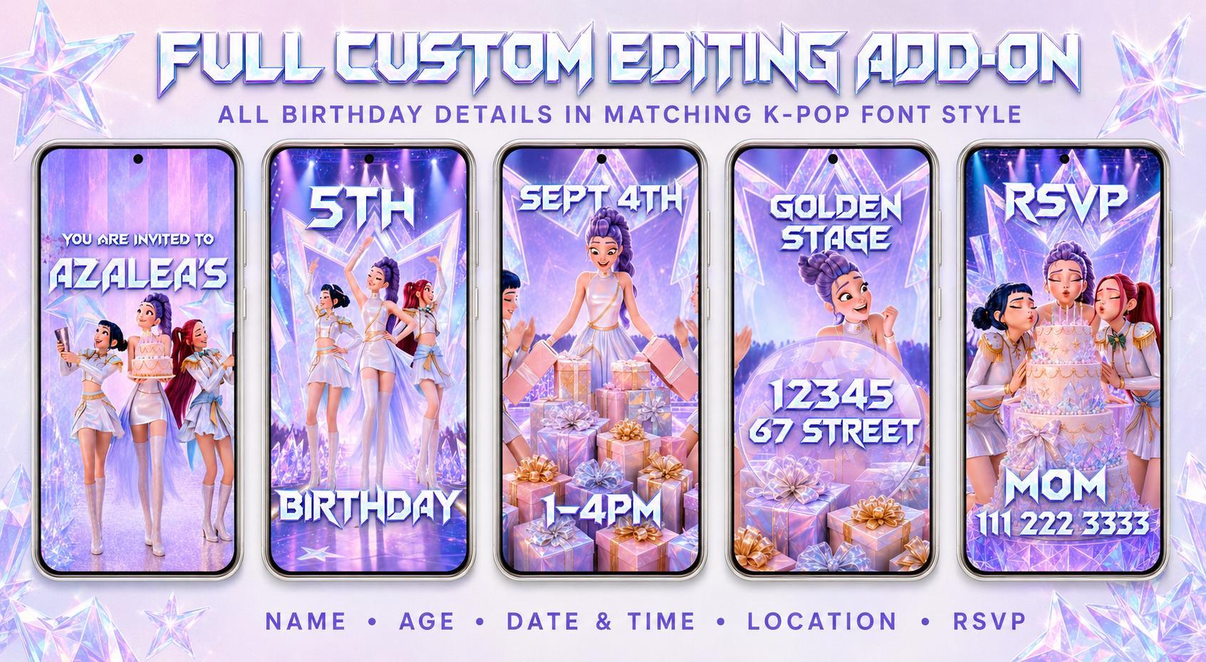 Animated K-Pop Birthday Video Invitation preview 6