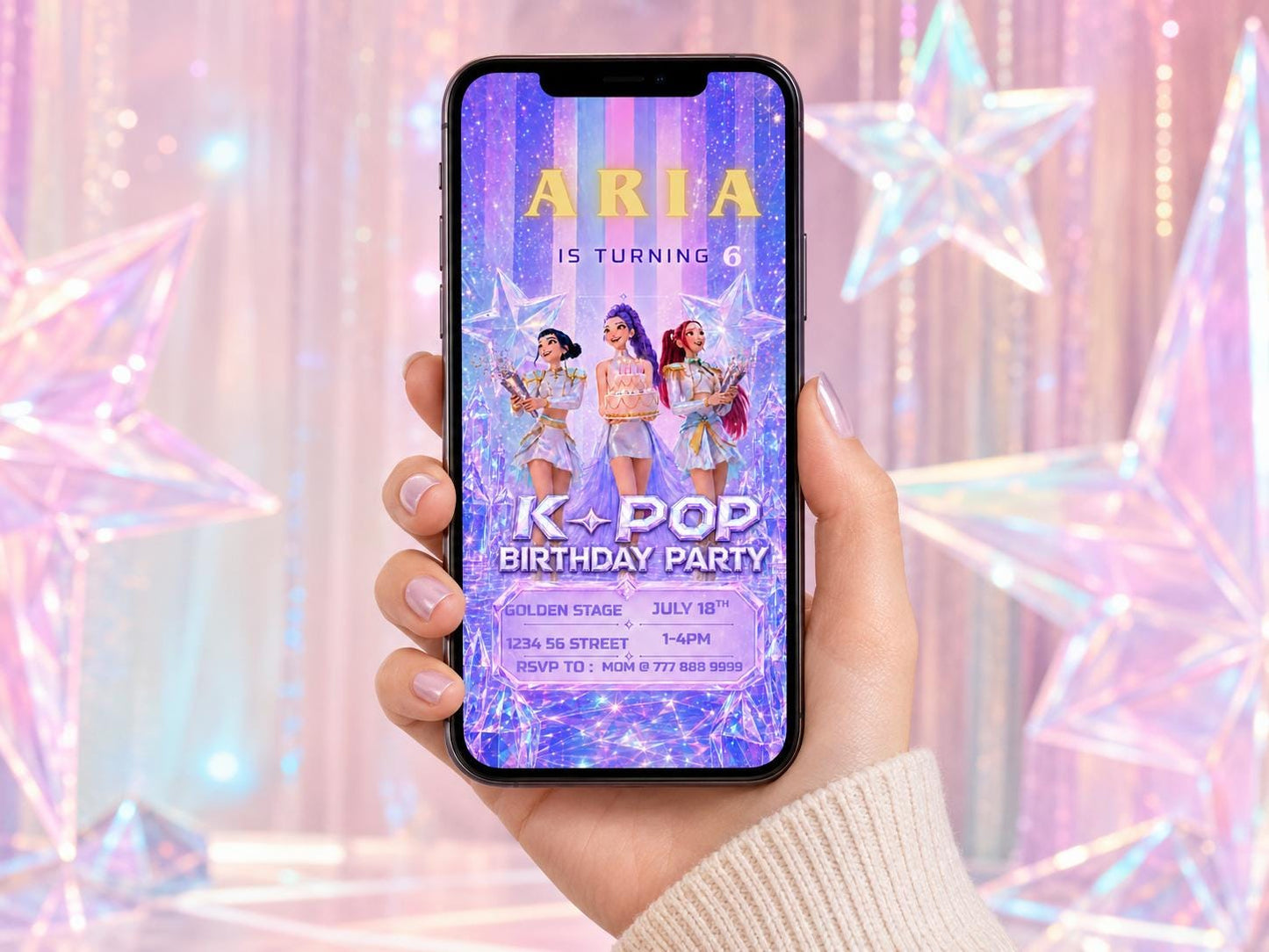 K-Pop Birthday Invitation preview 4
