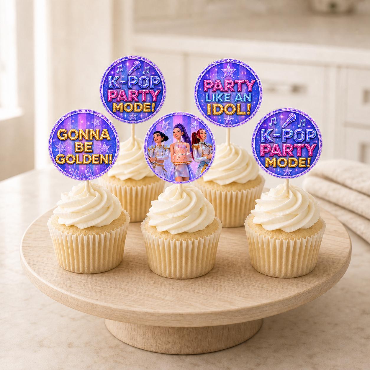 K-Pop Birthday Cupcake Toppers preview 5
