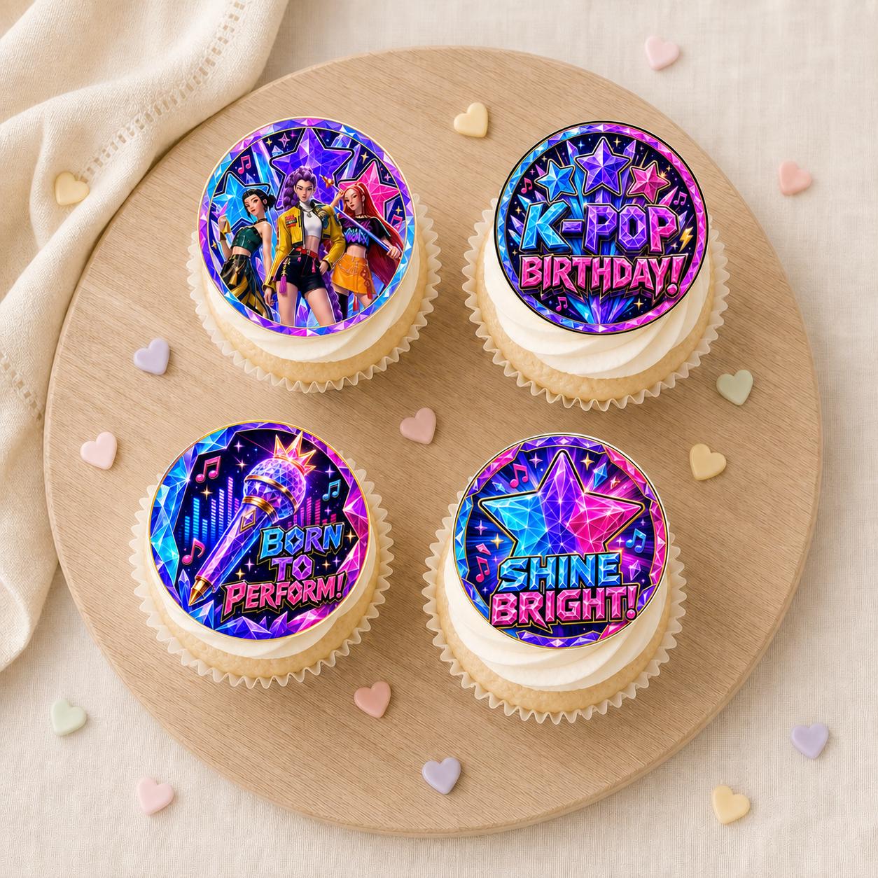 Huntrix K-Pop Birthday Cupcake Toppers preview 4
