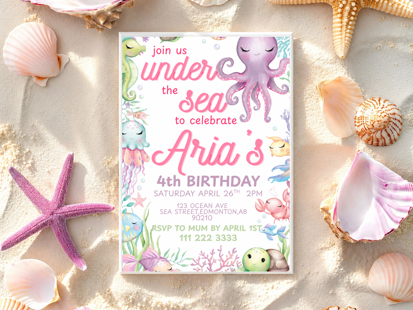 Under the Sea Birthday Invitation