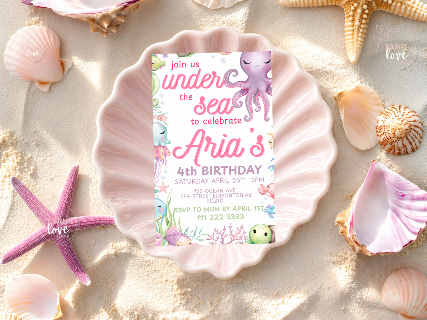 Under the Sea Birthday Invitation